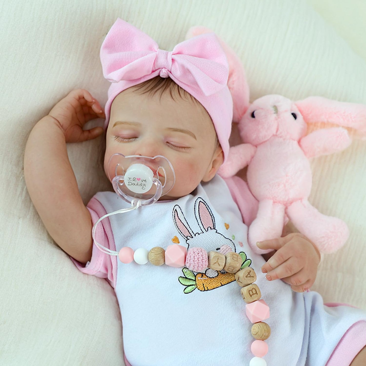 KSBD Realistic Reborn Baby Girl- 20 inch Full Vinyl Lifelike Newborn Baby Dolls, Realistic Real Life Baby Dolls Gift Set for Kids Age 3 +