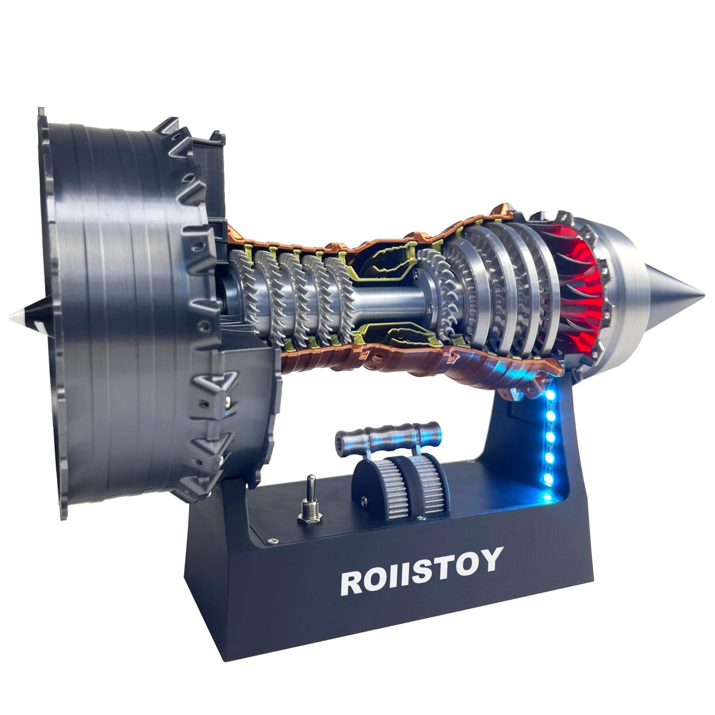 ROIISTOY Jet Engine Model TR900 Turbofan Engine kit Turbojet Aircraft Engine Mechanical Science Education Toy Aviation Enthusiast Gift Desktop Decoration (DIY KIT-Prime)