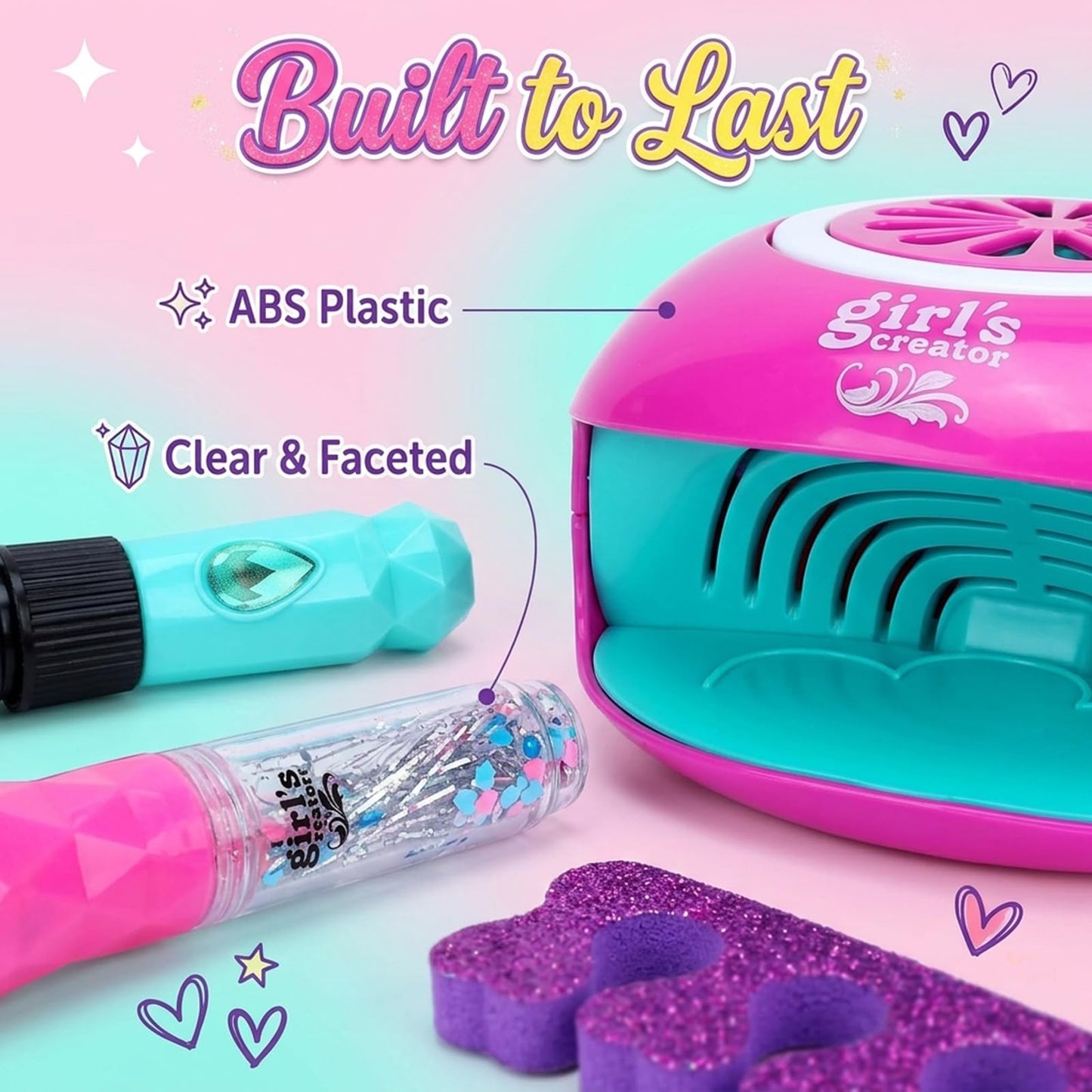 Nail Art Kit for Girls: Kids Nail Polish Set for Girls Toys Ages 8-12 Birthday Presents Gift Nail Set for Girl age 10-12丨Makeup Kit for Girl 10-12 Nail Art Studio