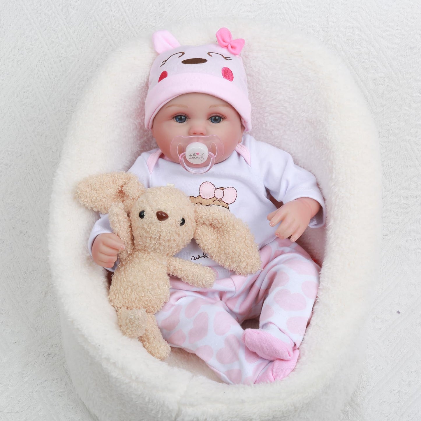 CHAREX Reborn Baby Dolls Girl - 16 Inches Realistic Soft Vinyl Newborn Baby Doll that Look Real, Best Toy for Kids Ages 3+