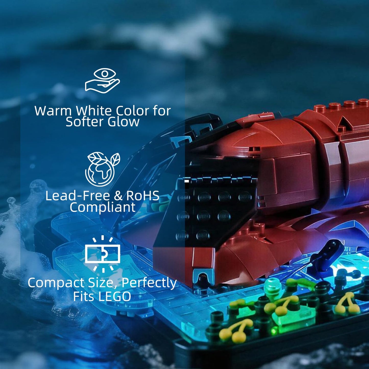 YEABRICKS LED Light for Lego-21366 Ideas Floating Sea Otters Building Blocks Model (Building Set NOT Included)