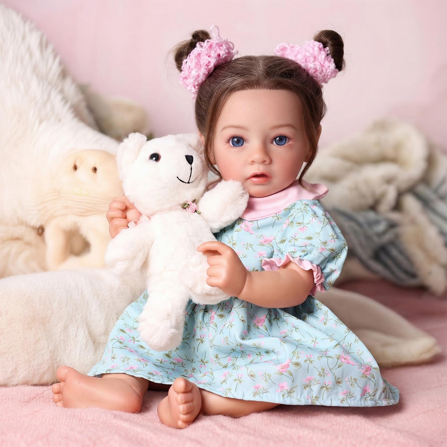 BABESIDE Drink and Wet Reborn Baby Dolls Girl, 20 Inch Lifelike Handmade Soft Vinyl Realistic Doll Can Drink & Pee with Accessories, Gift for Girls Age 3+ Pretend Play & Collection