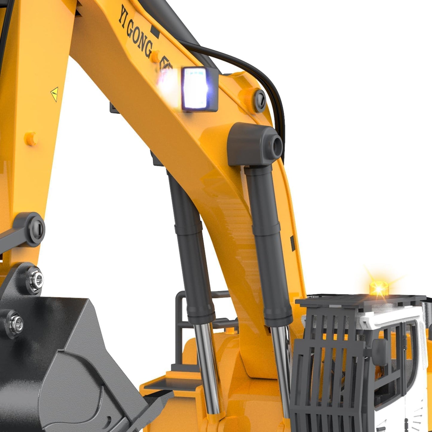 KidsFaves Pro-Grade Remote Control Excavator for Adult Metal Micro-Scale RC Construction Model with Leadscrew Digging System, Dual Battery Includes Portable Carry Case