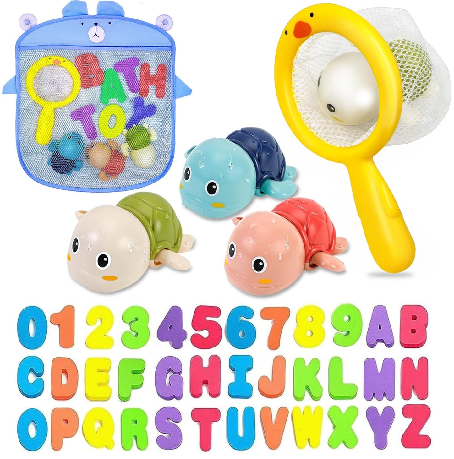 Bath Toys Kids Age 1-3 - Foam Bath Letters And Numbers Abc Alphabet Learning Toys Bathtub Toys Toddlers 2-4 Water Pool Shower Tub Toy Babies Infant 6-9-12-18-24 Months Gifts For 1-6 Year Old Boy Girl