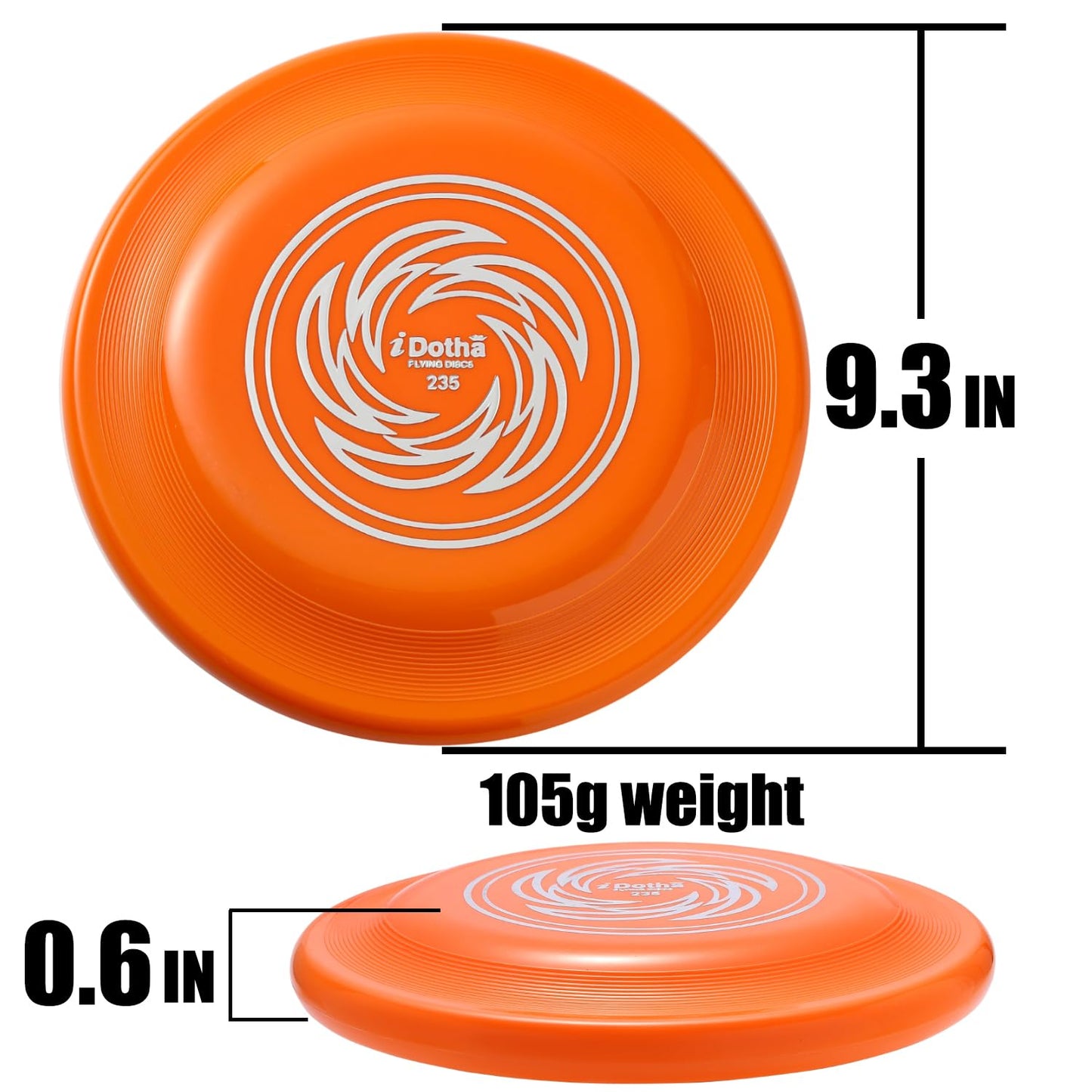 iDotha Sports Flying Disc - Compeition Flying Discs for Beach, Backyard, Lawn, Park, Camping and More - Great for All Ages Outdoor Flying Disc Training