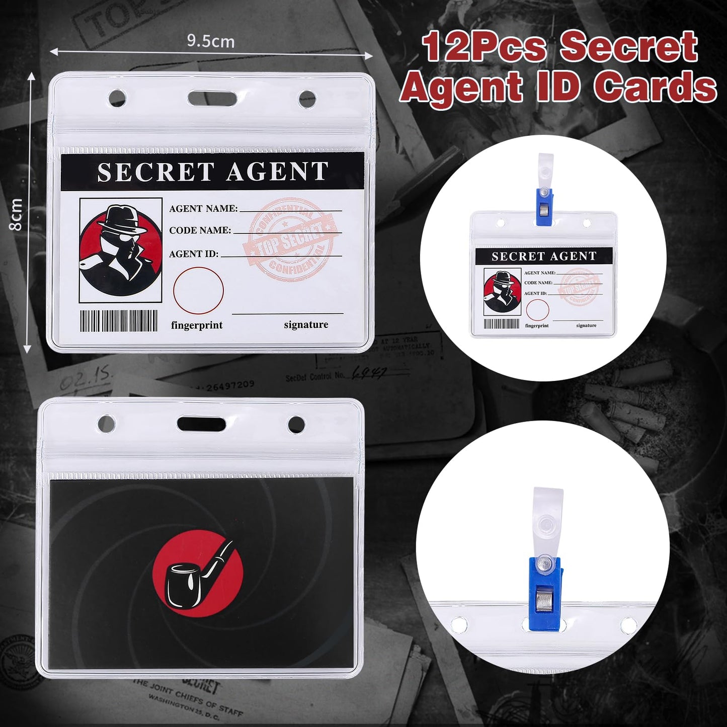 Winrayk Detective Party Favors Spy Birthday Supplies Invisible Ink Pen Top Secret Notebook Secret Agent Name Tag Magnifying Glass Ink Pad Envelope Kids Detective Game Spy Toy Escape Room Party Favors