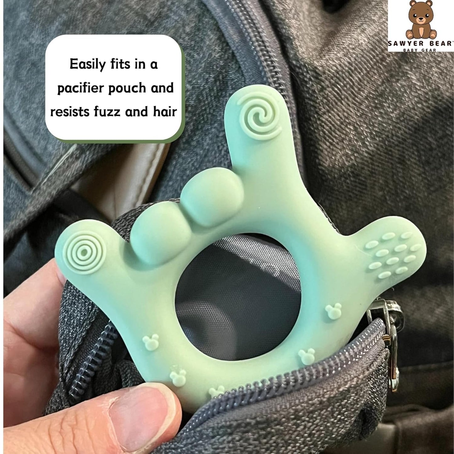 Set of 3 I Love You Silicone Hand Teether, Teethers for Babies 3-6 Months, Soft Teething Toys 6-12 Months bpa Free, Massaging Teething Relief