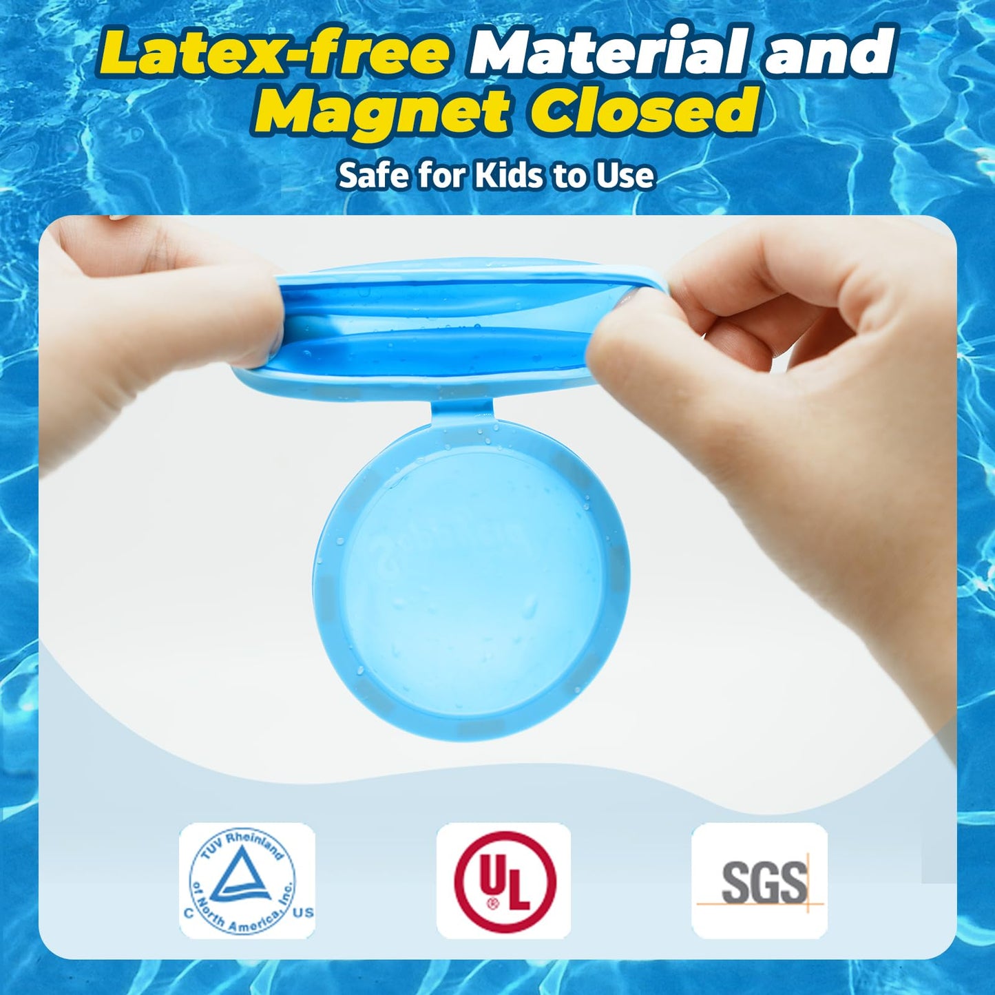 WABALLO 12 Pack Reusable Water Balloons, Outdoor Summer Water Balls for Boys and Girls, Pool Beach Toys for Kids Ages 3-12