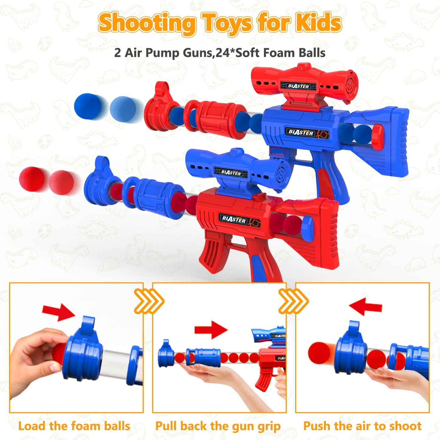 AuroTops Movable Dinosaur Shooting Toys for Kids Ages 5-8, for 6-8 Year Old Boys Girls Dinosaur Toys with Mist Spray,Roar & Light,Shooting Games for Kids Birthday Gifts Outdoor Indoor