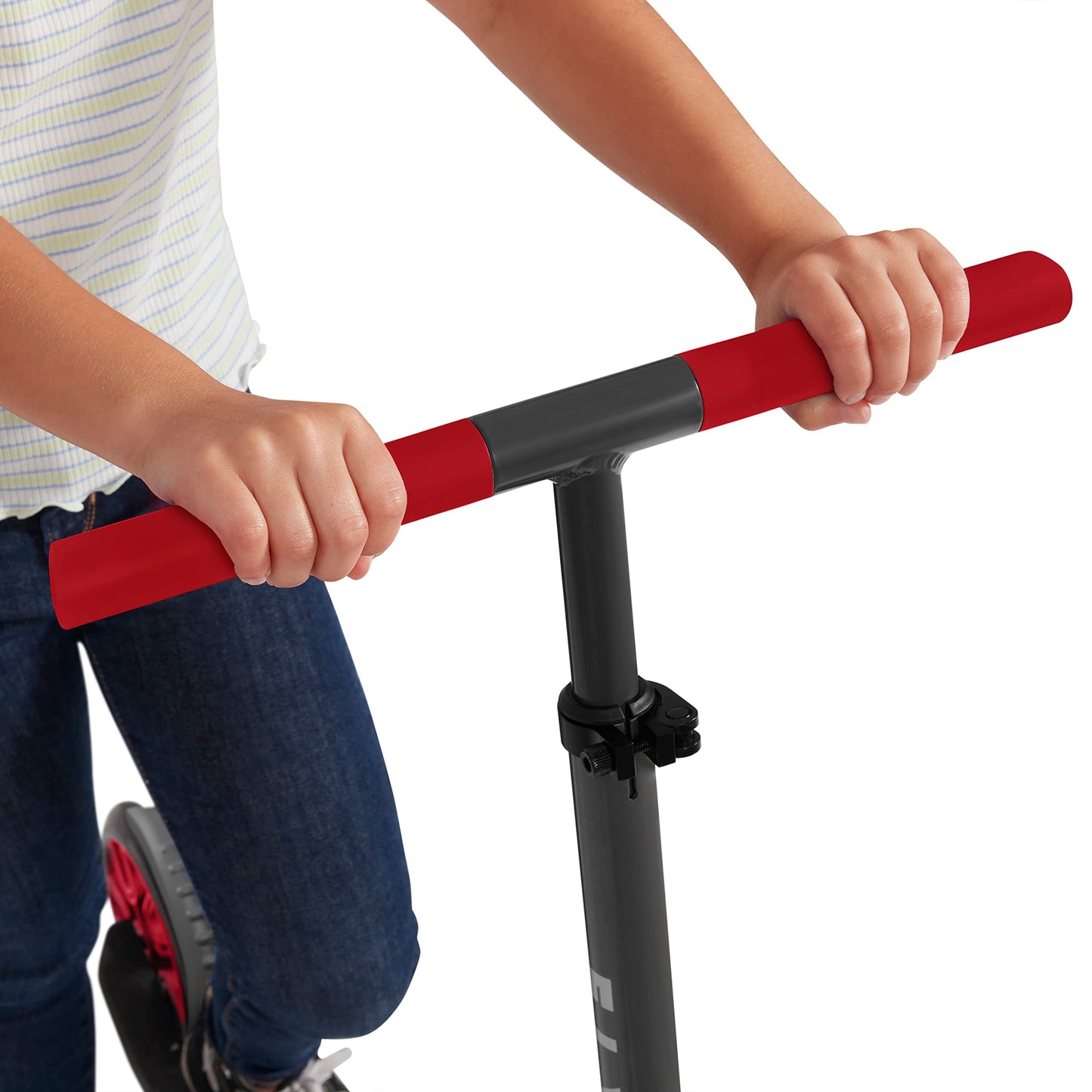 Radio Flyer Kickstart Max, Kick Scooter, Adjustable Handlebars & Foldable, Red Scooter 8+ Years, and up to 220 lbs