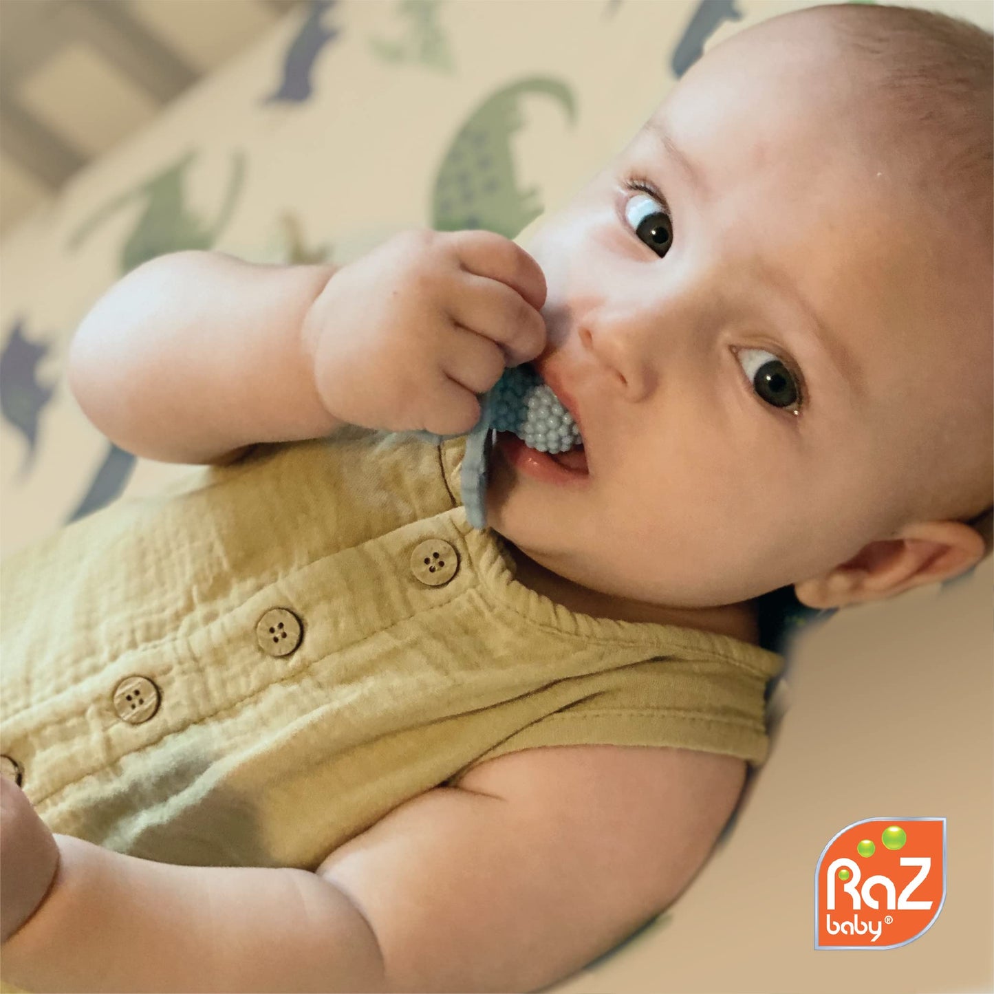 RaZbaby RaZberry and Chompy Teether for Teething Relief - BPA Free, Hand's Free Designed to Soothe Sore Gums and Teether - 2 of Each - 3M+