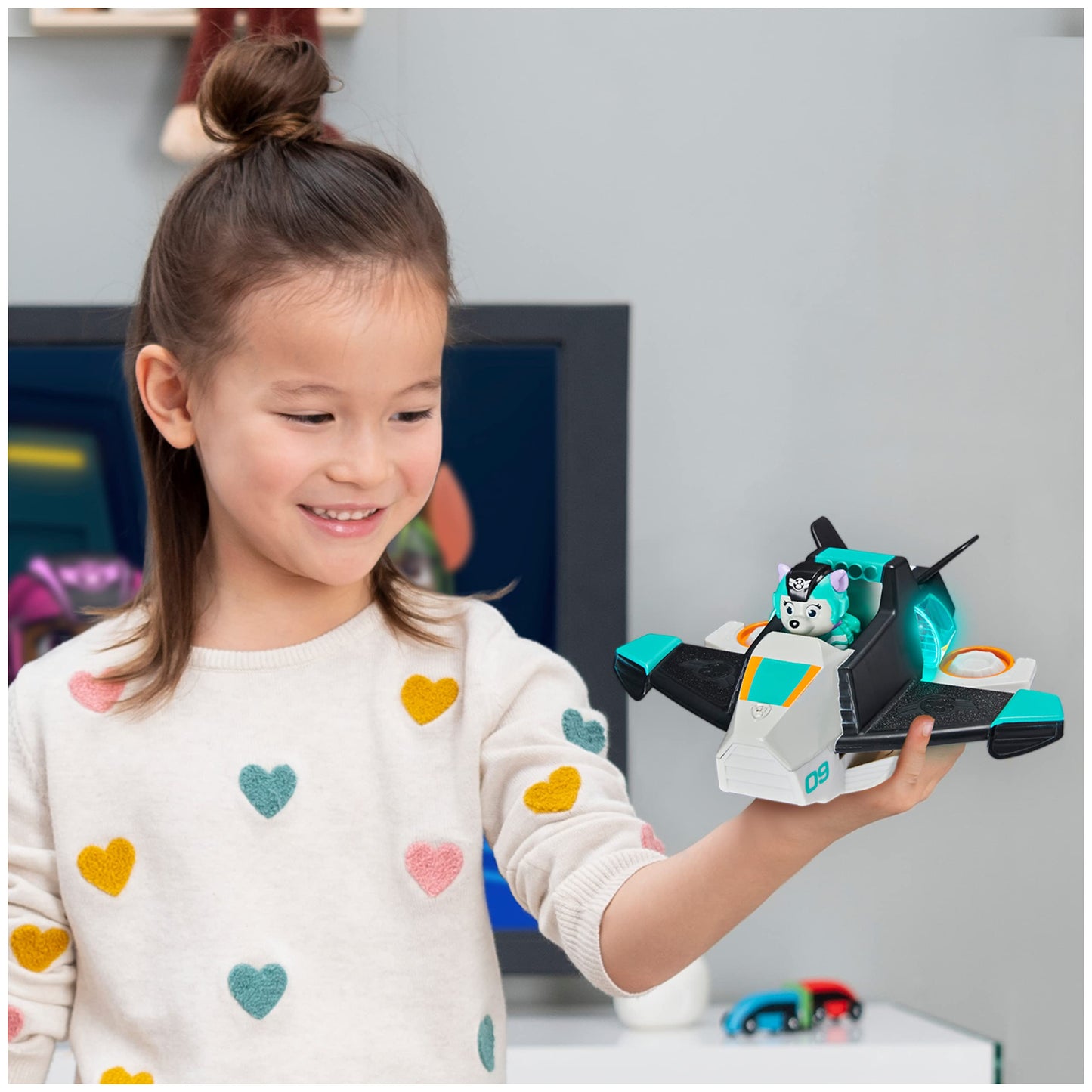 Paw Patrol, Jet to The Rescue Everest Deluxe Transforming Vehicle with Lights and Sounds