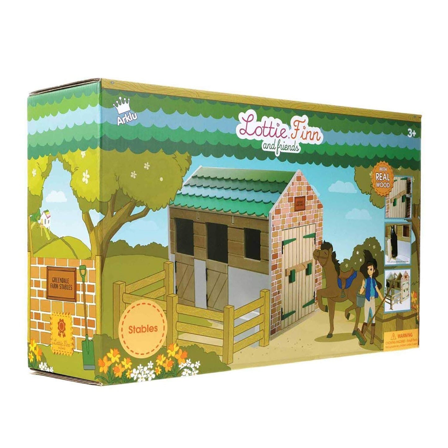 Lottie Dolls Stable Playset | Toy Farm Playset | Toy Barn | Toy Horse Stable Playset | Wooden Barn