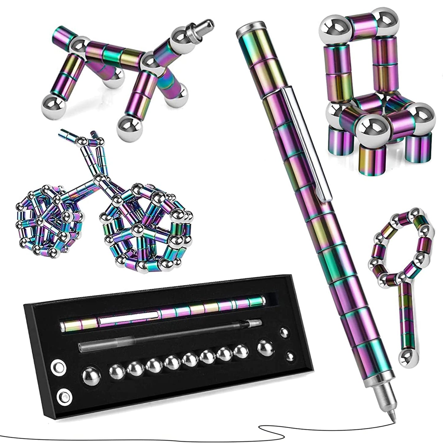 boncty Fidget Pen, Decompression Magnetic Toy Pen, Gift for Teenage Boys, Best Gift for 8-12 Years Old, Novelty Toy for Kids or Friends