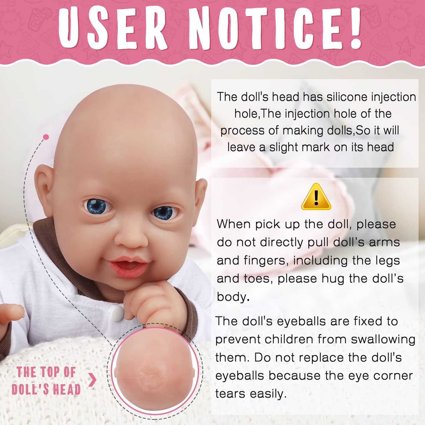 Vollence 20 inch Silicone Baby Dolls Girl Weighted 8.17 lb,[NOT Vinyl],Silicone Full Body Reborn Lifelike Realistic Newborn Real Life Soft Babies with Complete Accessories & Gift Box for Kids Age 3+
