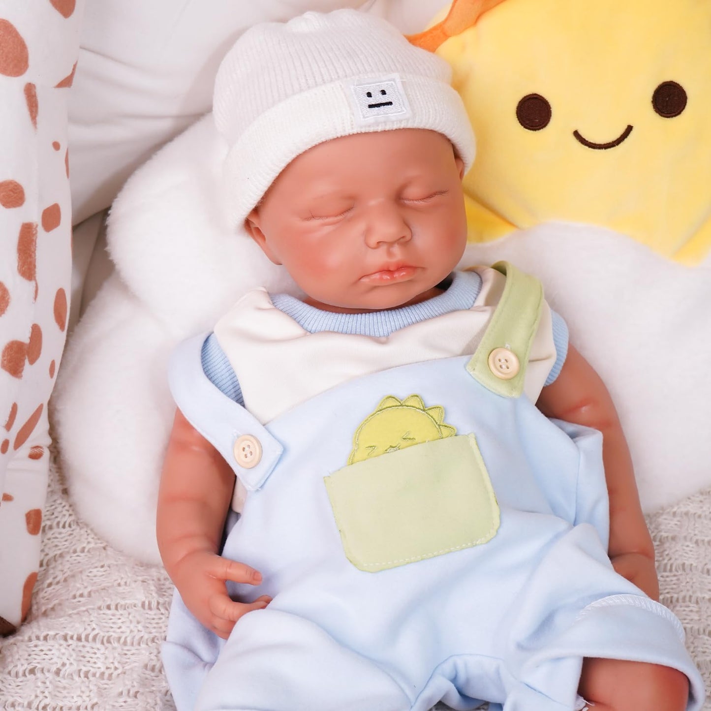 19 inch Full Body Silicone Baby Dolls Realistic, Baby Reborn, Washable Soft Full Body Newborn Baby Dolls, Suitable for Companionship, for Character Collection Silicone Baby Doll (JMU-Skin)