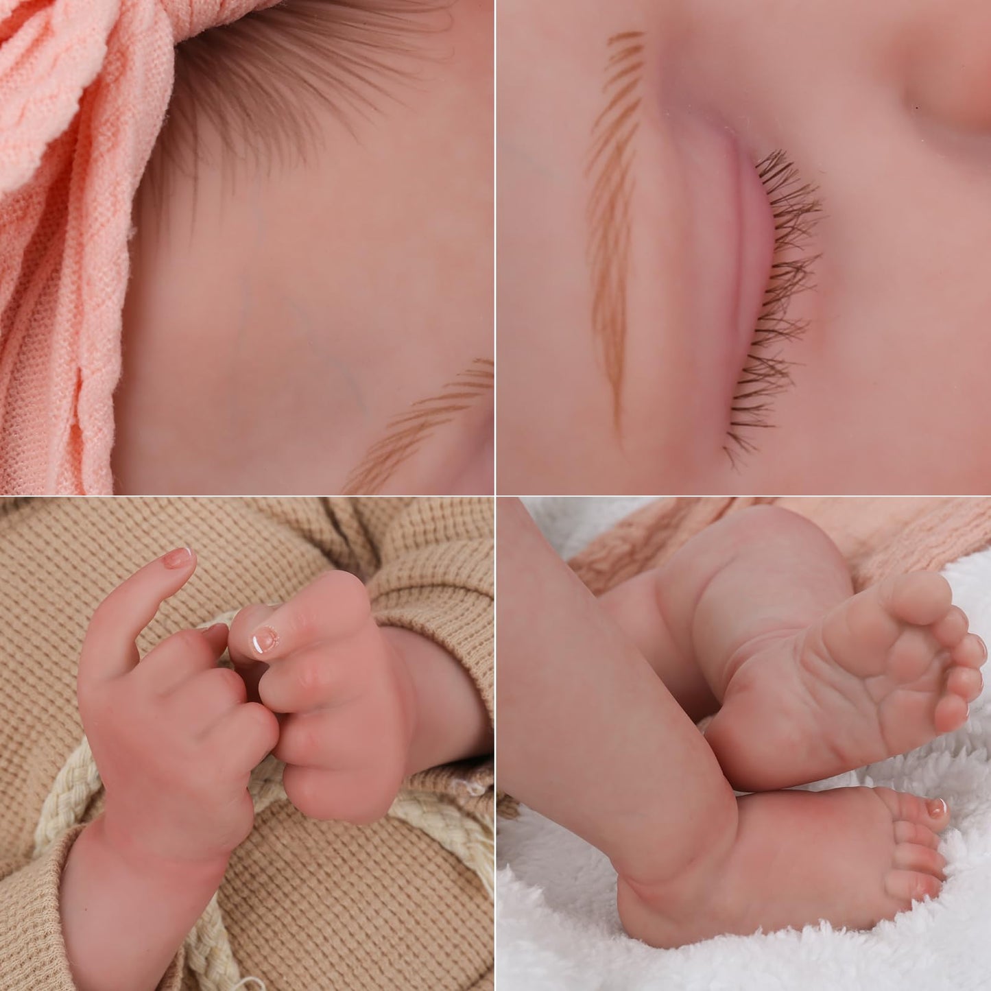 CHAREX Reborn Baby Dolls Girl - 20 Inch Realistic Baby Doll Real Life Baby Doll,Sleeping Soft Reborn Doll,Newborn Lifelike Weighted Doll, Accessories Gift Toys for Ages 3+