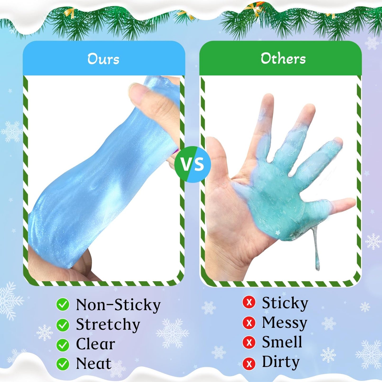 36 Pack Frozen Slime Party Favors for Kids Winter Snowflake Slime Putty Toys Christmas Easter Birthday Goodie Bag Stuffer Classroom Reward for Girls Boys Stretchy Non-Sticky Stress Relief