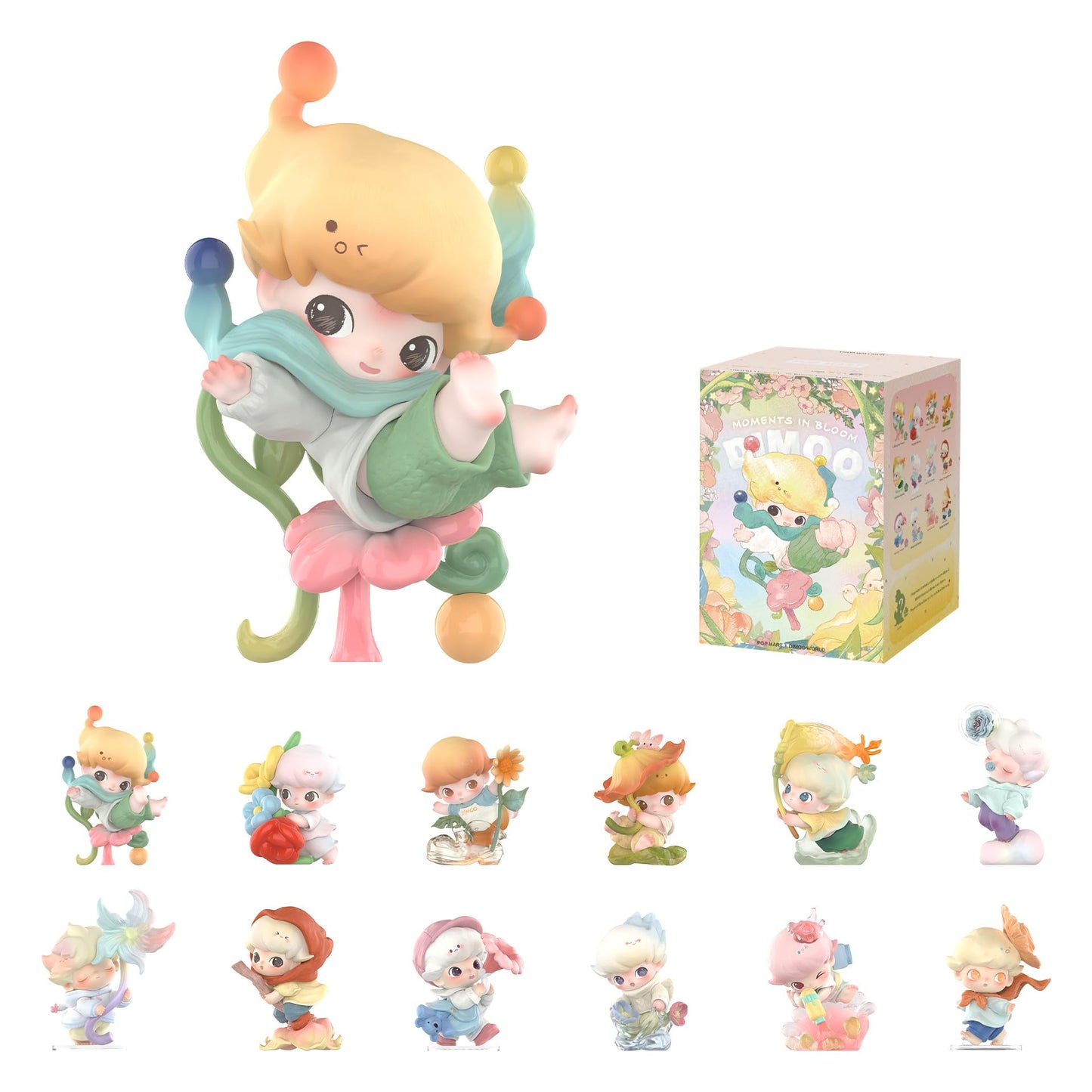 POP MART DIMOO Moments in Bloom Series Blind Box Figures, Collectible Action Figure Toys for Kids Adults Holiday Birthday Gift, Single Box