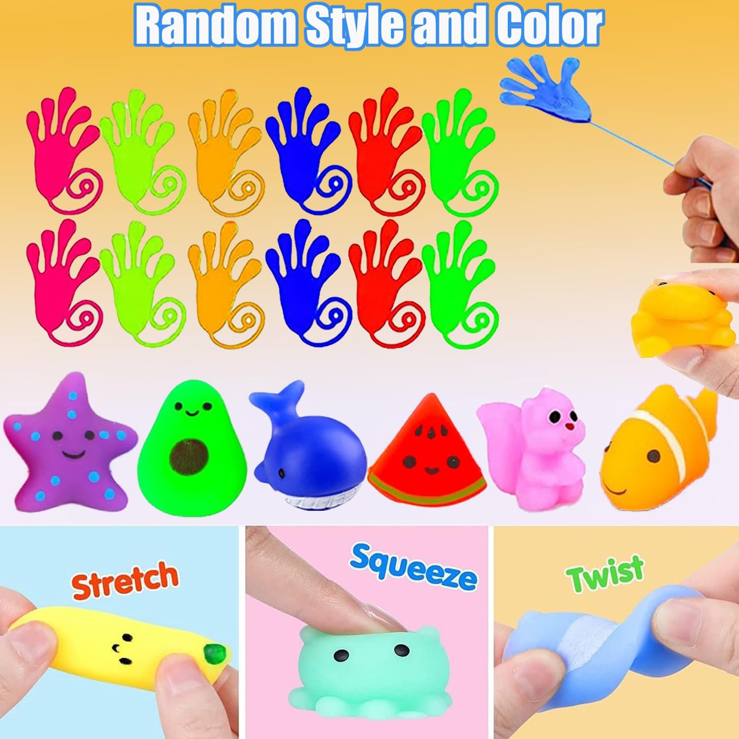 Kocici 127 PCS Party Favors for Kids, Goodie Bags Stuffers, Prizes Treasure Box Toy for Classroom, Pinata Easter Eggs Filler, Fidget Toys Bulk, Birthday Gifts