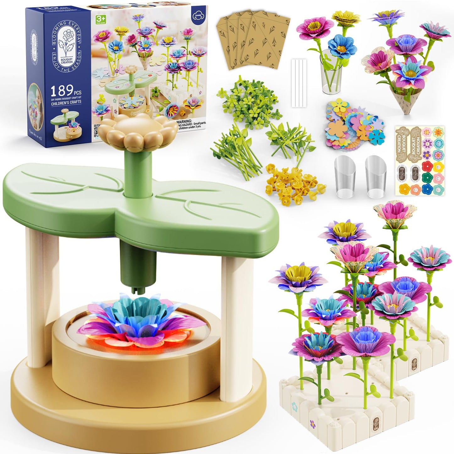 Flower Bouquets Toys,DIY Craft Kits Toys for Girls-Flowers Market Toy,Build Your Flower Bouquet,Arts & Crafts for 4+ Year Teen Girl, Educational Activity Preschool,Christmas Stocking Stuffers Gifts