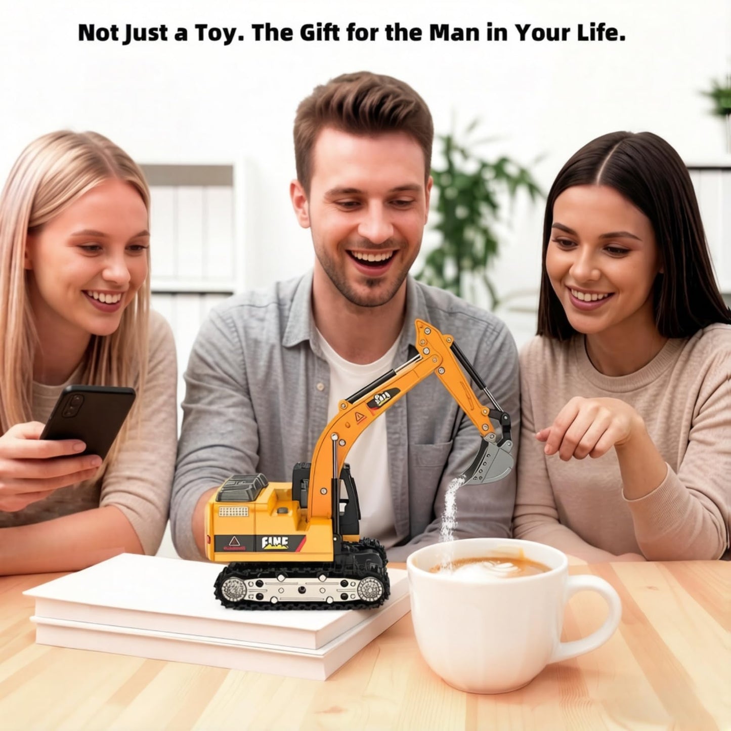 DAOGU Remote Control Excavator Toy,1:64 mini RC Construction Vehicle Toys, STEM Tools for Learning Programming for Boys 3 4 5 6 7 8-12 Year Old Kids Christmas Birthday Gift (mini Excavator)