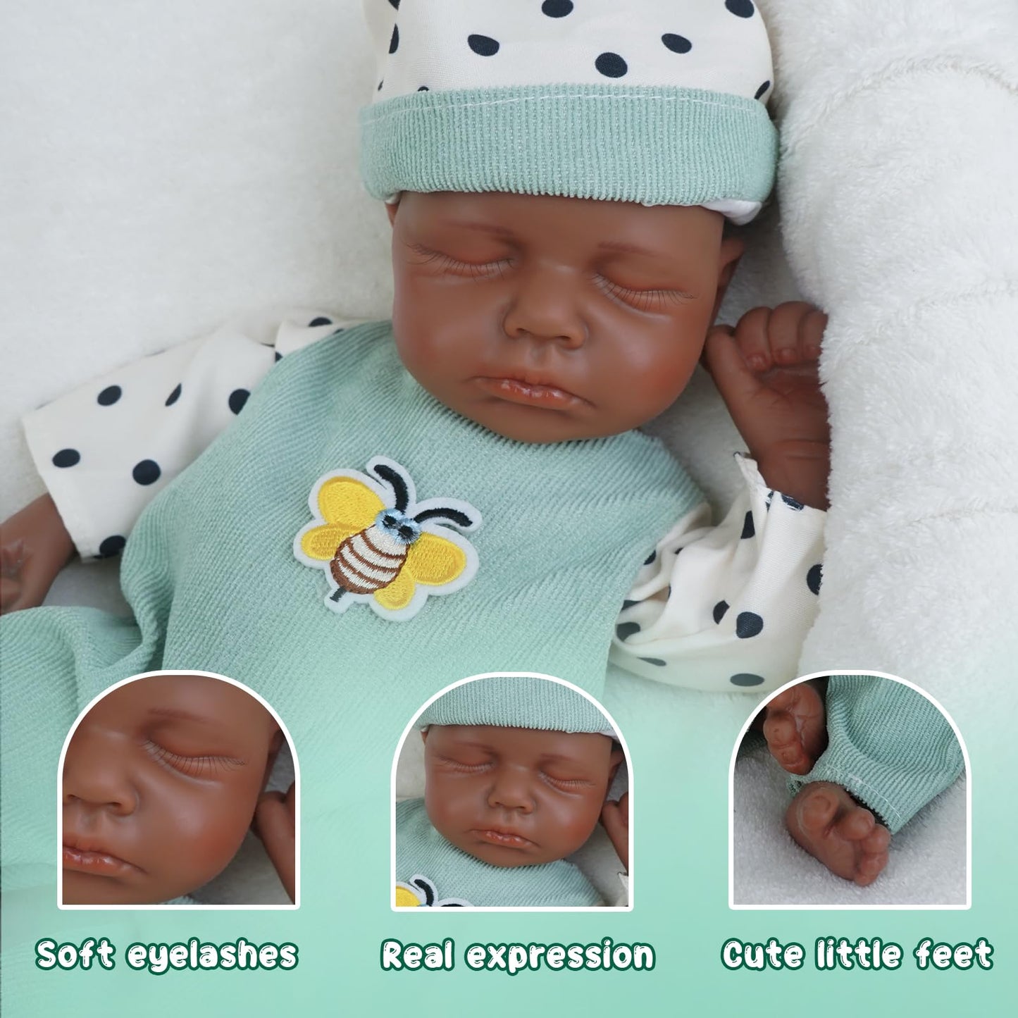 Boy 12.2 Inch, Full Silicone Baby Doll, Realistic Baby Dolls, Realistic Veins & Sleeping Pose, Not Vinyl, Reborn Baby Dolls Silicone Full Body, Gift Set