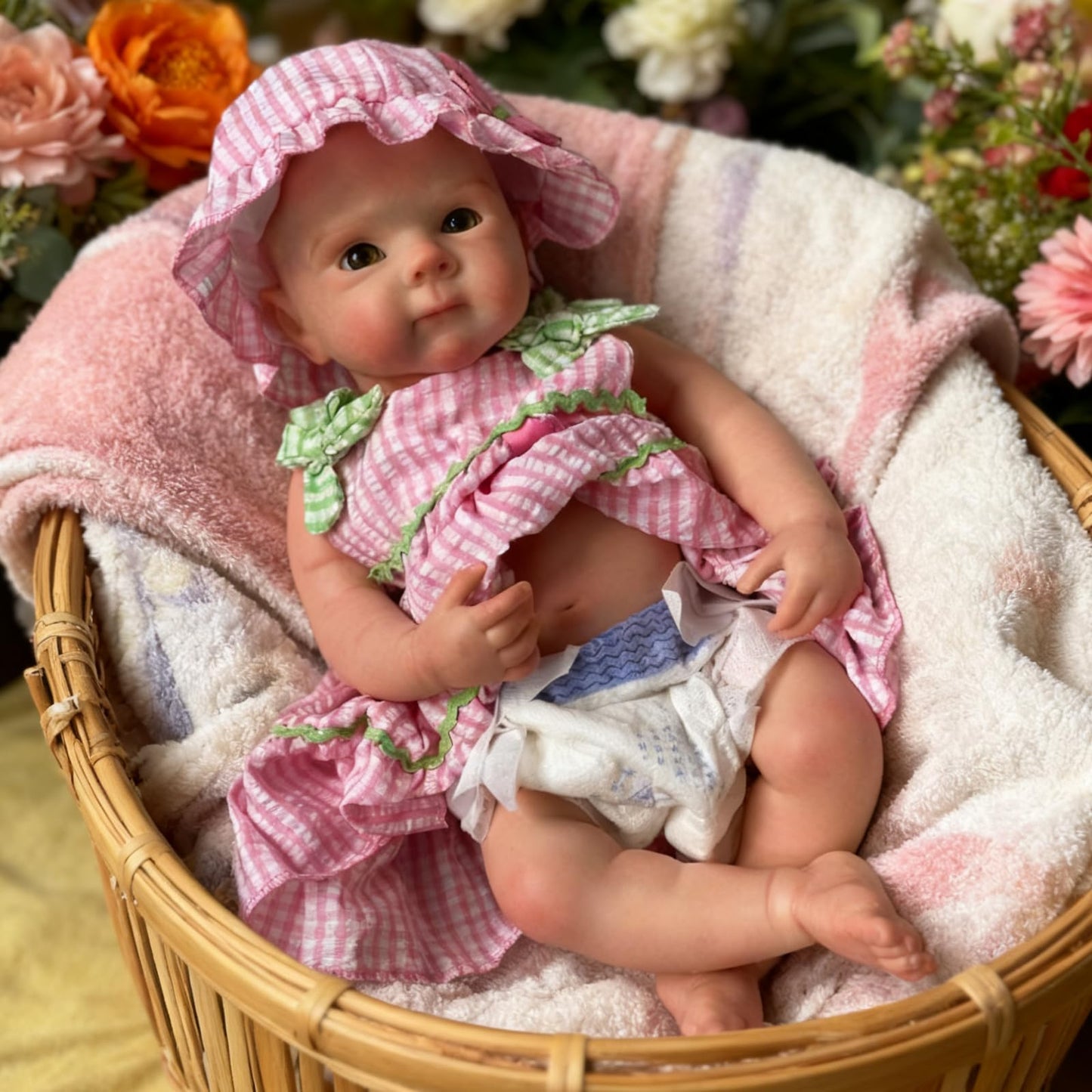 OtardDolls 18 Inch Silicone Baby Doll Realistic Newborn Doll, Soft Full Body Silicone Reborn Baby Girl Dolls Handmade Real Looking Doll Pack Set