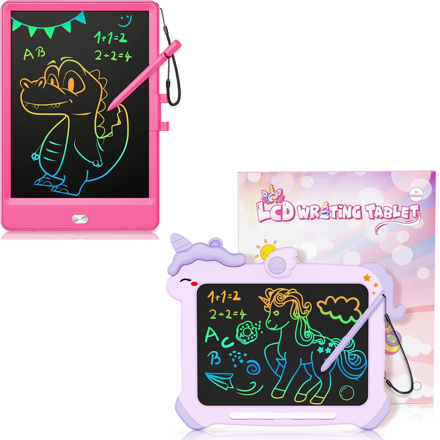 KOKODI Kid Toys LCD Writing Tablet, Colorful Toddler Drawing Pad Doodle Board Erasable, Educational Learning Toys Birthday Gifts for Girls Boys Age 3 4 5 6 7 8