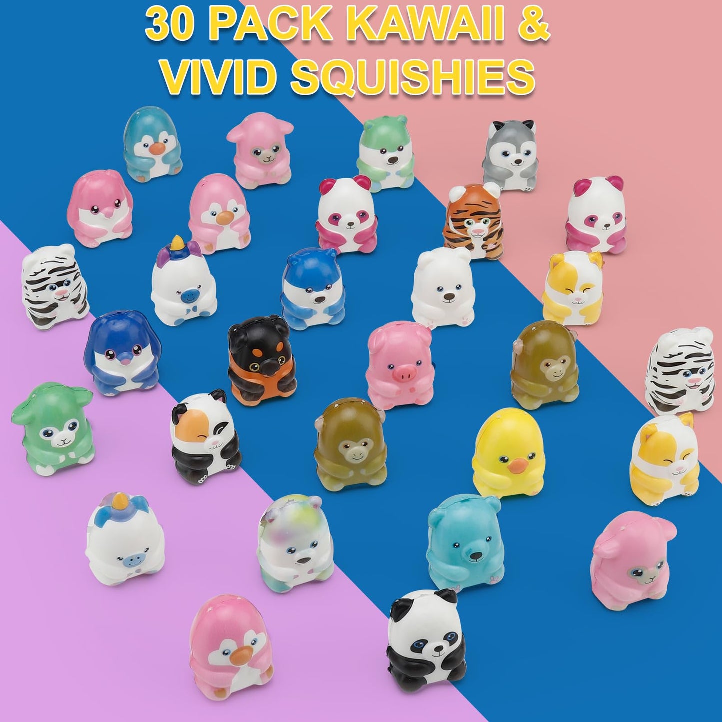 30 Packs Party Favors Slow Rising Animals with Capsules,Goodie Bag Stuffers,Birthday Gifts,Treasure Box Toys, Kids Classroom Prizes,Claw Machine Toys,Mini Animal Toys,Stress Relief Squishy toys