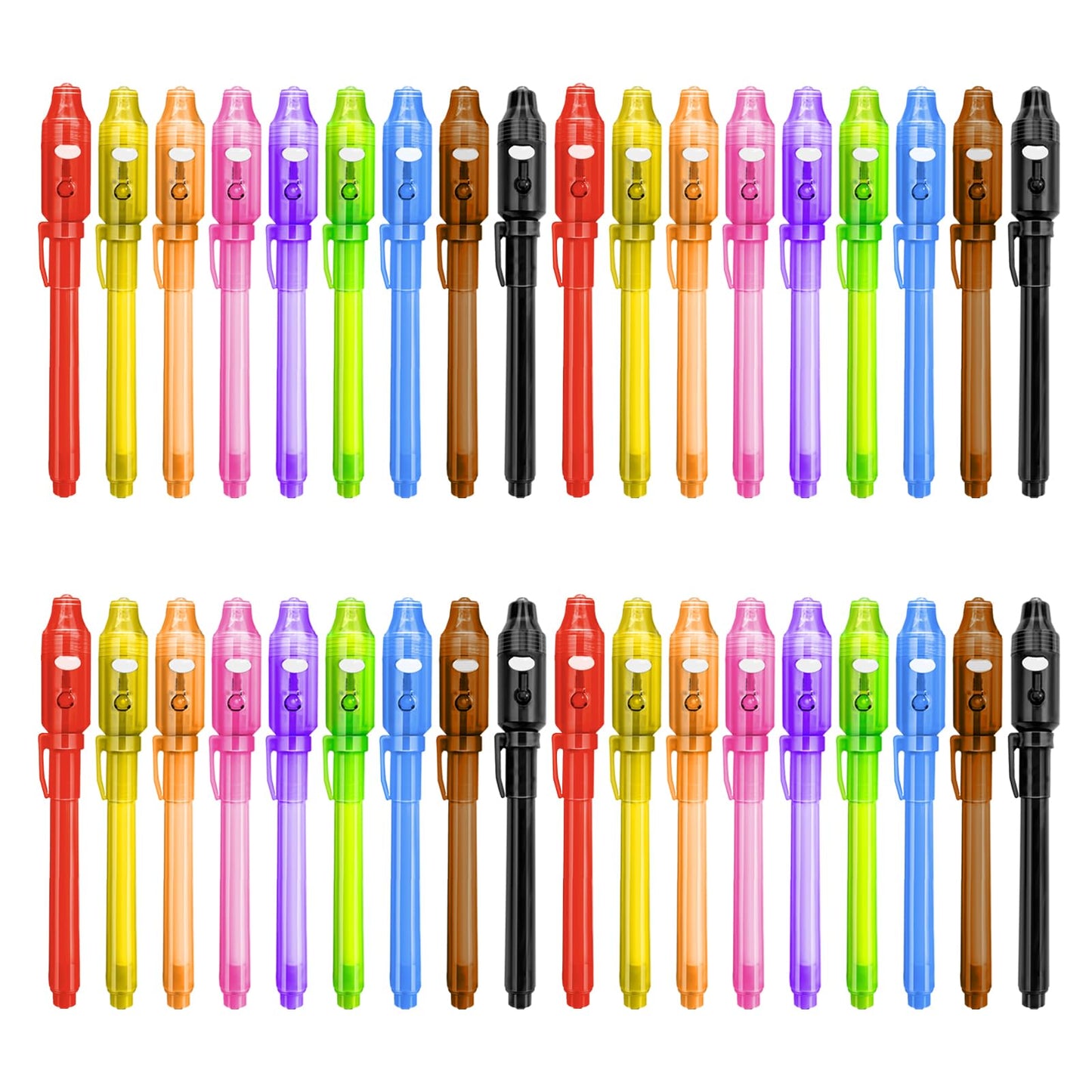 Invisible Ink Pen with UV Light, 36 Pcs Spy Pens, Party Favors for Kids 8-12 4-8, Classroom Prizes for Students, Magic Marker for Secret Messages, Party Birthday Halloween Goodies Christmas Stuffers