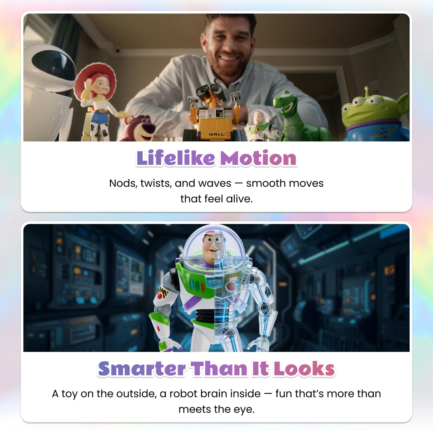 Robosen MINI Robot, Toy Story Series, 30th Anniversary Collector's Set, Smart Toy, Digital Drive Base with 4-Axis Controls, Buzz, Woody, Lotso, Rex, Jessie, Alien