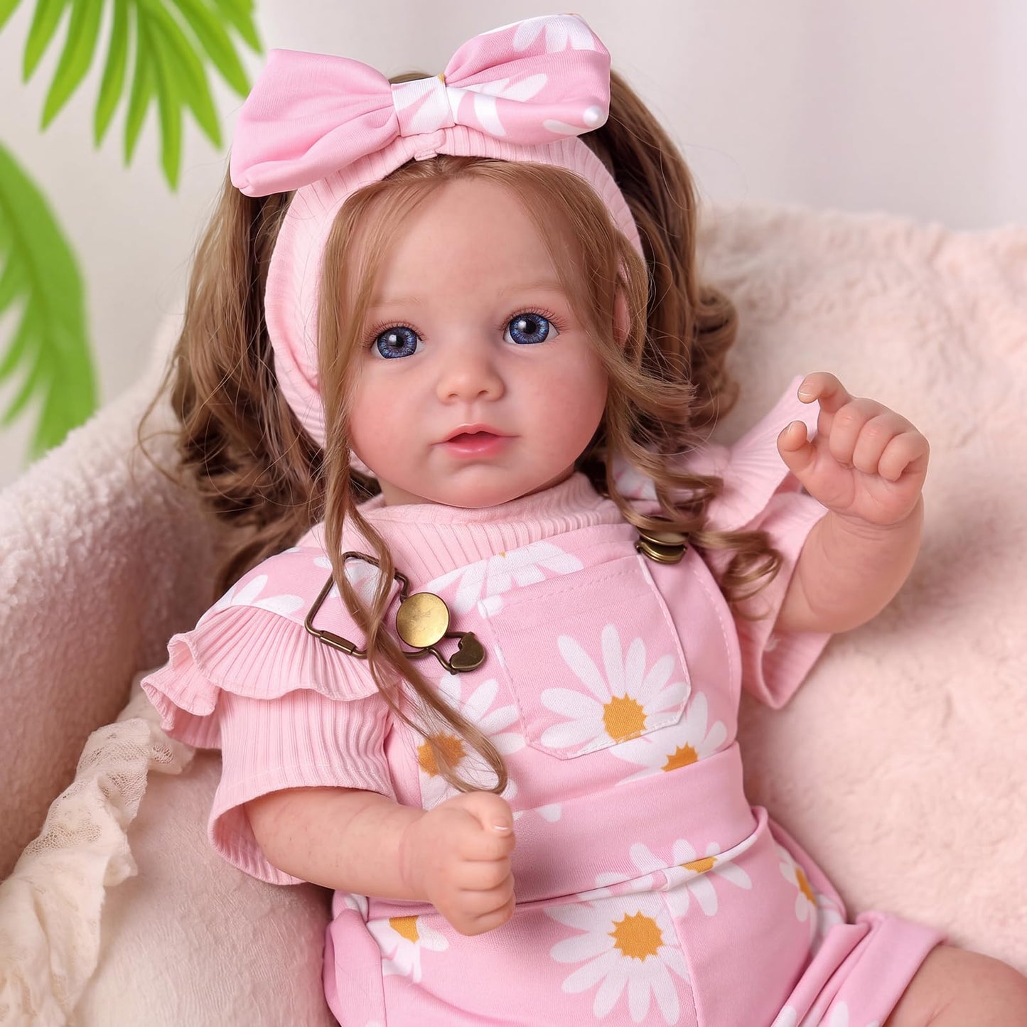 BABESIDE Reborn Baby Dolls, 20Inch Soft Cloth Body Realistic Baby Doll w/Rooted Hair and Open Eye Reborn Doll for Girls Real Life Baby Dolls Perfect for Kids Ages 3+, Playtime and Collection