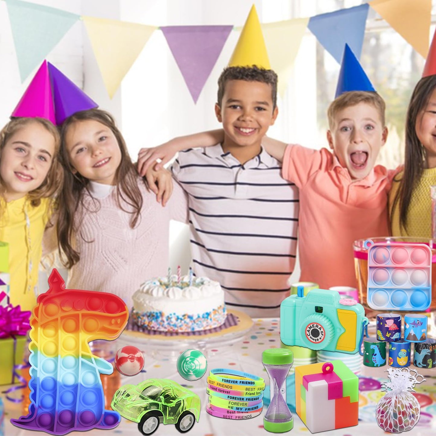 BILLFULL 1000 Pcs Party Favors for Kids, Fidget Toys Bulk, Birthday Gift Toys, Fidgets Stocking Stuffers, Treasure Box Party, Goodie Bag Carnival Prizes, Pinata Filler Stuffers Classroom