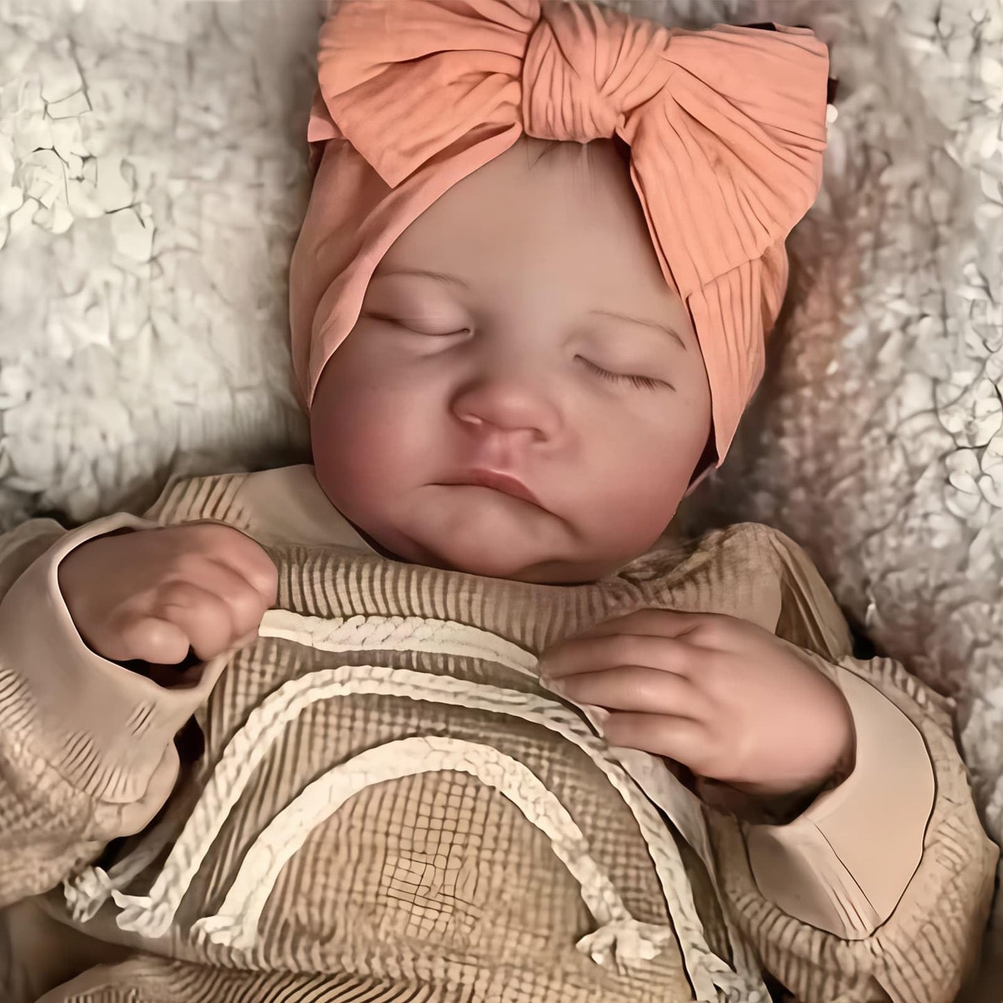 YuDill 17 Inch Realistic Baby Doll for Girls Age 3+ – Full Vinyl Washable Body, Soft Touch, Closed Eyes – Lifelike Toy Gift for Kids’ Pretend Play & Bathtime Fun