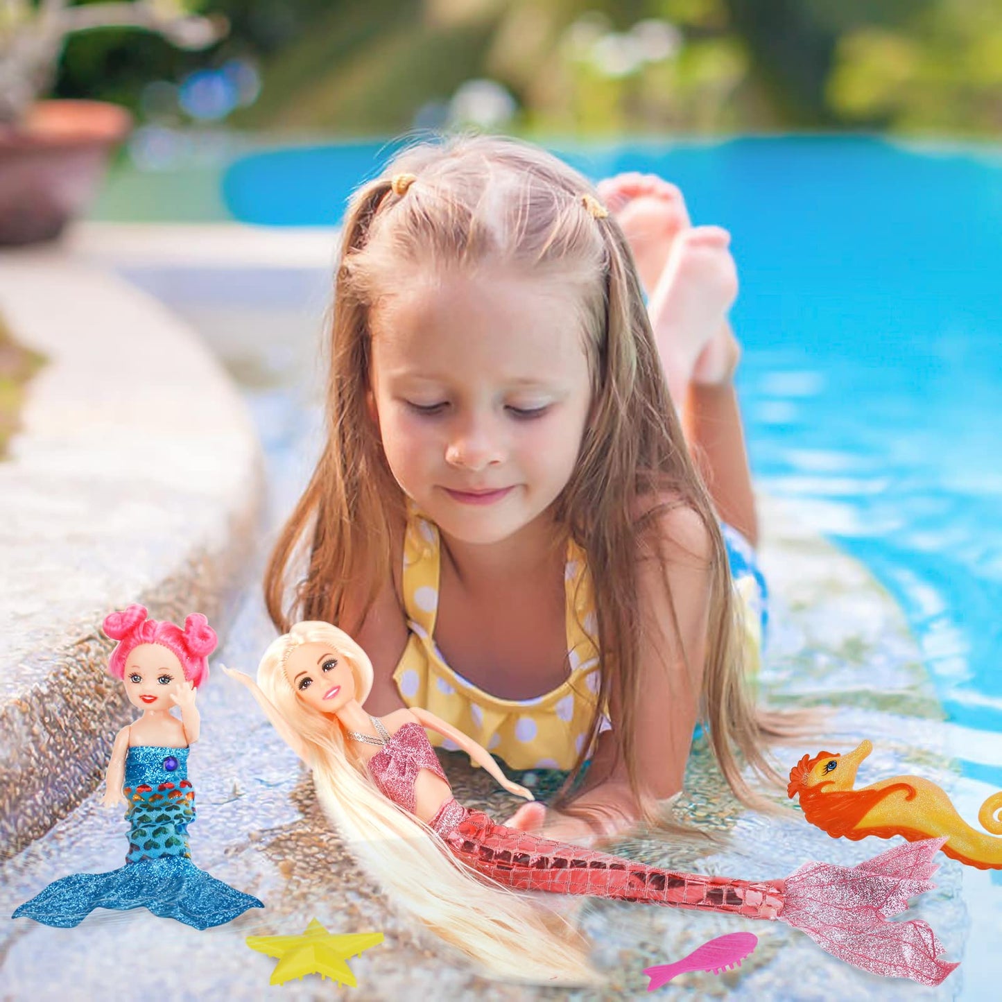 BETTINA Princess Doll with Seahorse Play Gift Set | Magic Color Changing Mermaid Doll, Princess Mermaid Toy with Seahorse & Dolls Accessories