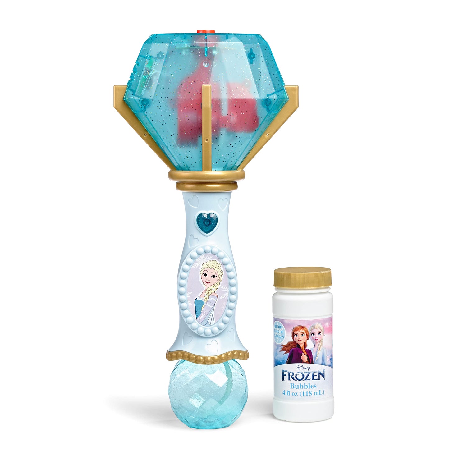 Little Kids Disney Frozen Elsa Light and Sound Musical Bubble Wand, Includes Bubble Solution (20513)