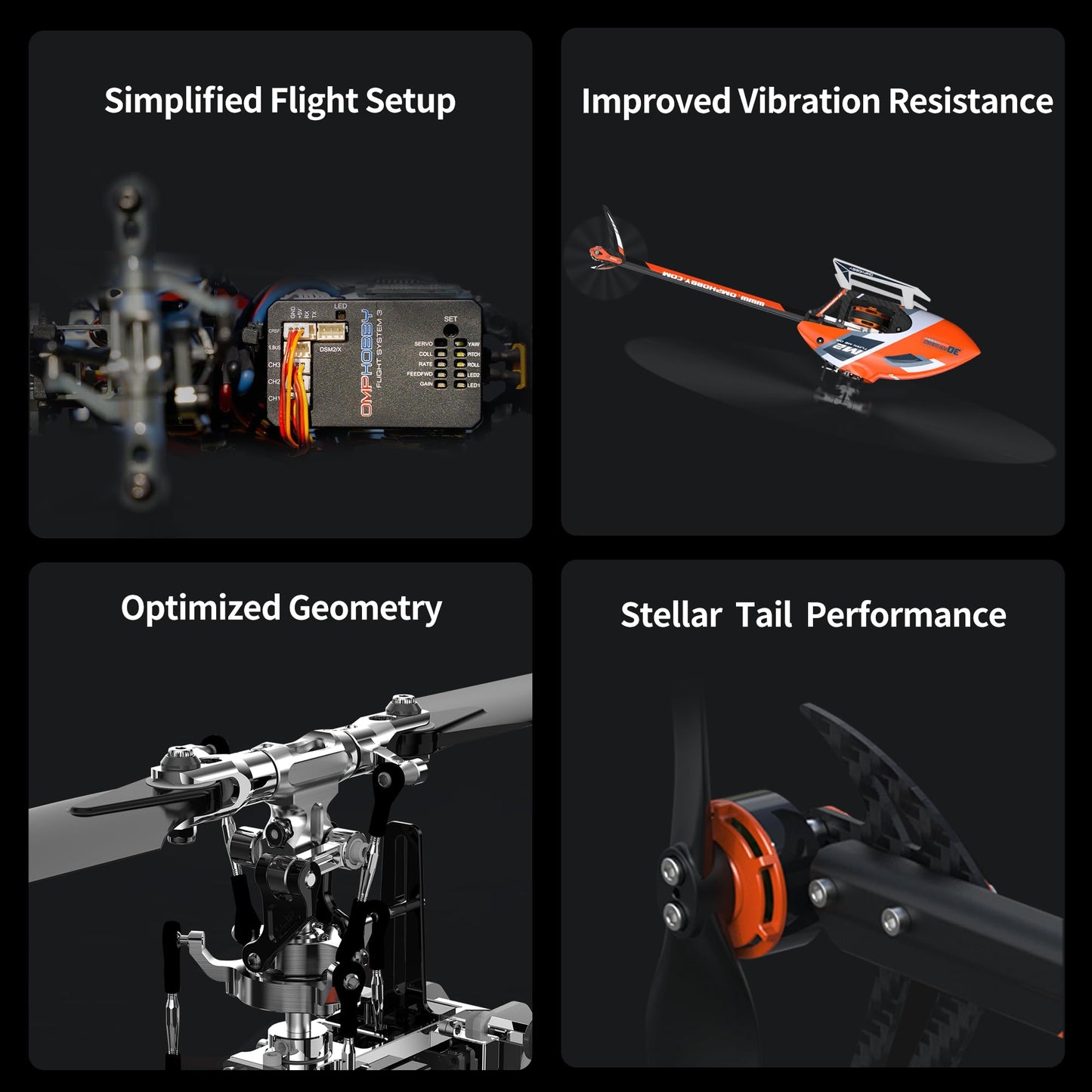 OMPHOBBY M2 EVO MK2 RC Helicopter for Adults Dual Brushless Motors Direct-Drive 6 Channel RC Helicopters Outdoor, Superior 3D Remote Control Plane Gifts Newly Upgraded Mini Drone BNF White