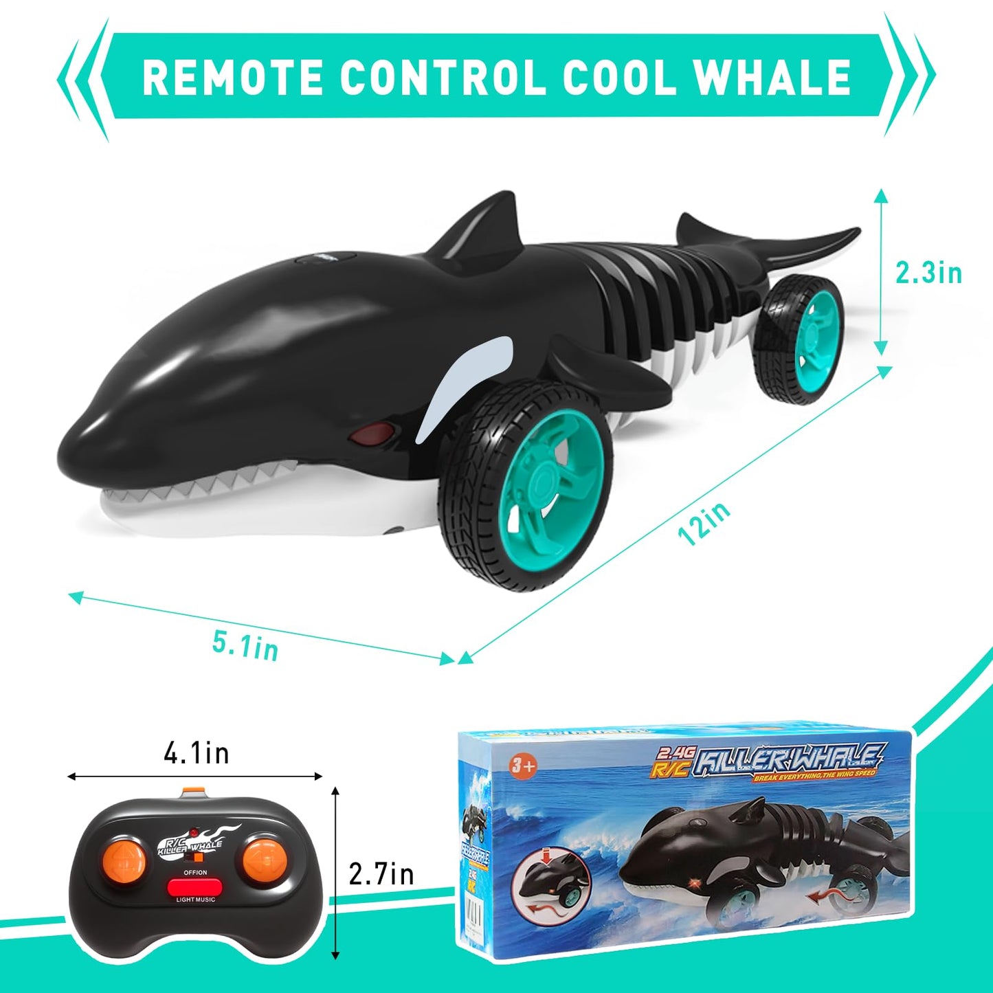 VOOU Remote Control Shark, RC Car Toys can Bend, Turn & Slide Like a Mutant Machine, Birthday Easter Gifts for Kids 3 4 5 6 7 8 9 10 11 12 Year Old Boys Girls