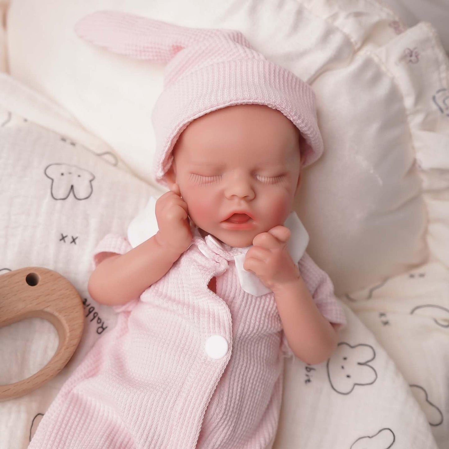 GUIENRLEA Reborn Baby Dolls Silicone Full Body, 12 Inch Platinum Silicone Bathable Poseable Soft Lifelike Newborn Body Dolls for Kids 3+ & Collectors