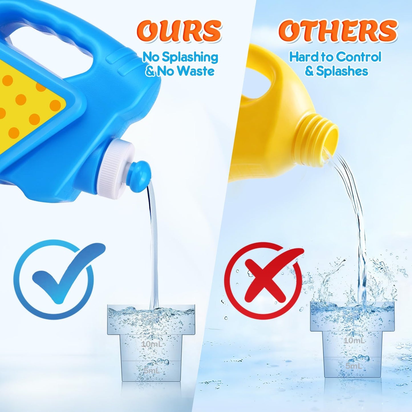 Yunaking Bubbles Solution Concentrated 64oz (Makes 5 Gallons), Non-Toxic Bubbles Refills for Bubble Machine, Gun, Wand, Mower, Giant Bubble Toys for Kids Parties Outdoor Easter Wedding(Red+Blue)