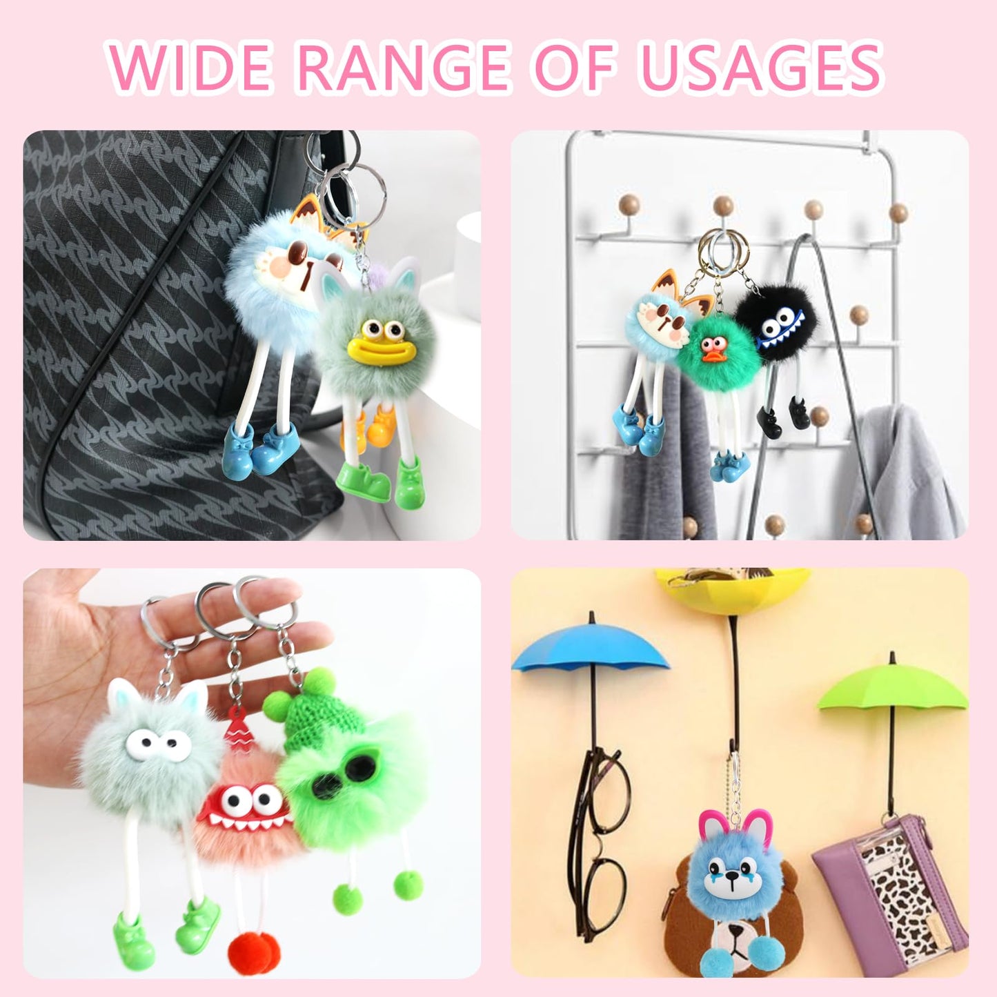 YALARY 30 Pcs Cute Plush Keychains - Keychains Easter Egg Gifts Kawaii Keychain Bulk for Birthday Goodie Bags Toys Classroom Prizes Party Favors