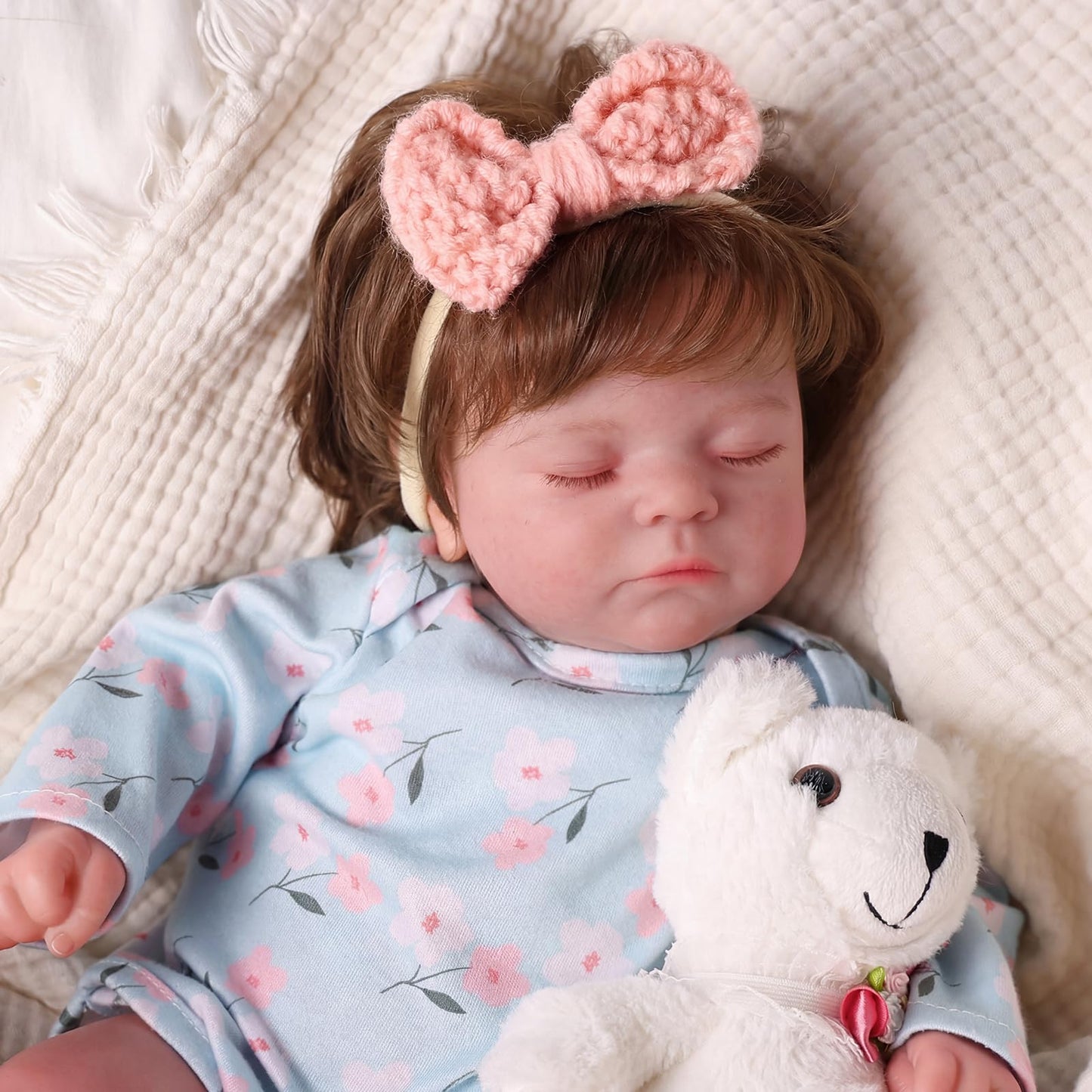 BABESIDE Reborn Baby Dolls - 17 Inch Realistic Baby Doll with Soft Cloth Body, Vinyl Head and Limbs, Lifelike Real Life Baby Dolls Girl with Accessories, Gift for Kids Ages 3+