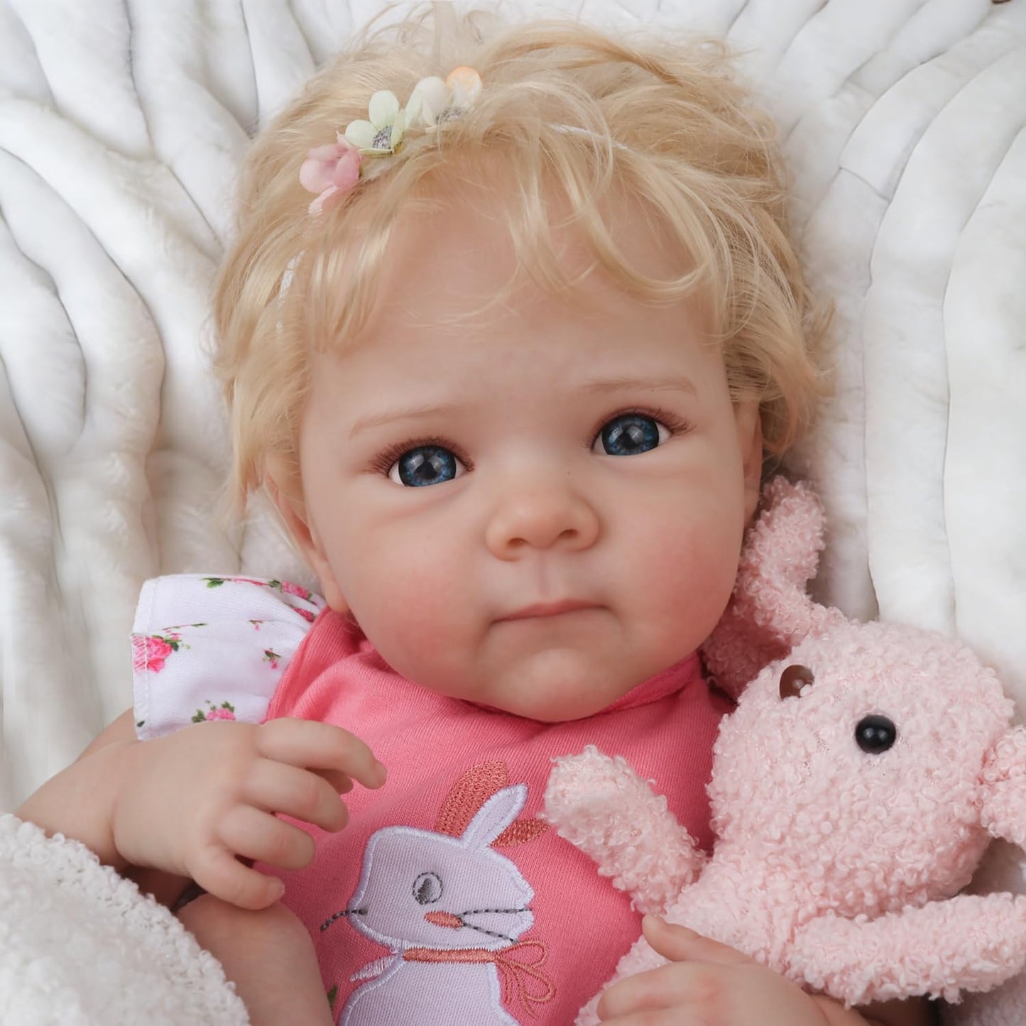 KSBD Reborn Baby Dolls 20 Inch Girl Doll – Realistic Newborn Real Life Baby Dolls, Soft Silicone Vinyl Real Baby Doll with Hand-Painted Details for Kids, Girls & Collectors
