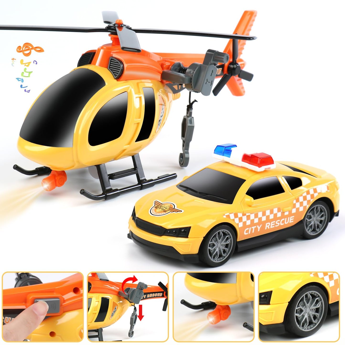 Dwi Dowellin 27" Large Friction Powered Construction Truck Car Toy with Excavator and Dump,Semi Truck Toys for 3 4 5 Years Old Toddlers Kids Boys & Girls Gift