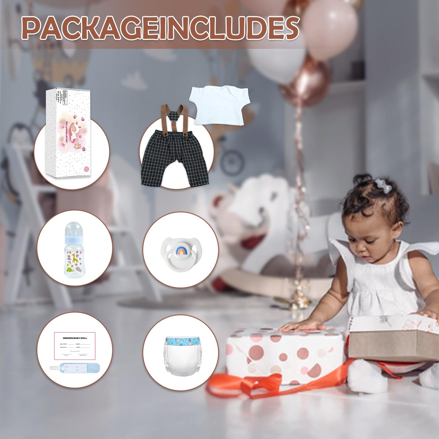 WOOROY Realistic Reborn Baby Dolls Black - 20 Inch Real Life Baby Dolls African American Real Baby Boy, Lifelike Real Looking Baby Doll Poseable, Gift Set with Accessories for Aged 3+