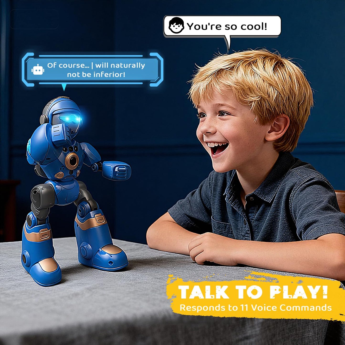 Robot Toys for Kids 3-8: Remote Control Robot with Talking, Programmable, Voice Recording, Singing, Dancing & Gesture Control - Gifts for Smart Kids - RC Interactive Toys for Boys & Girls