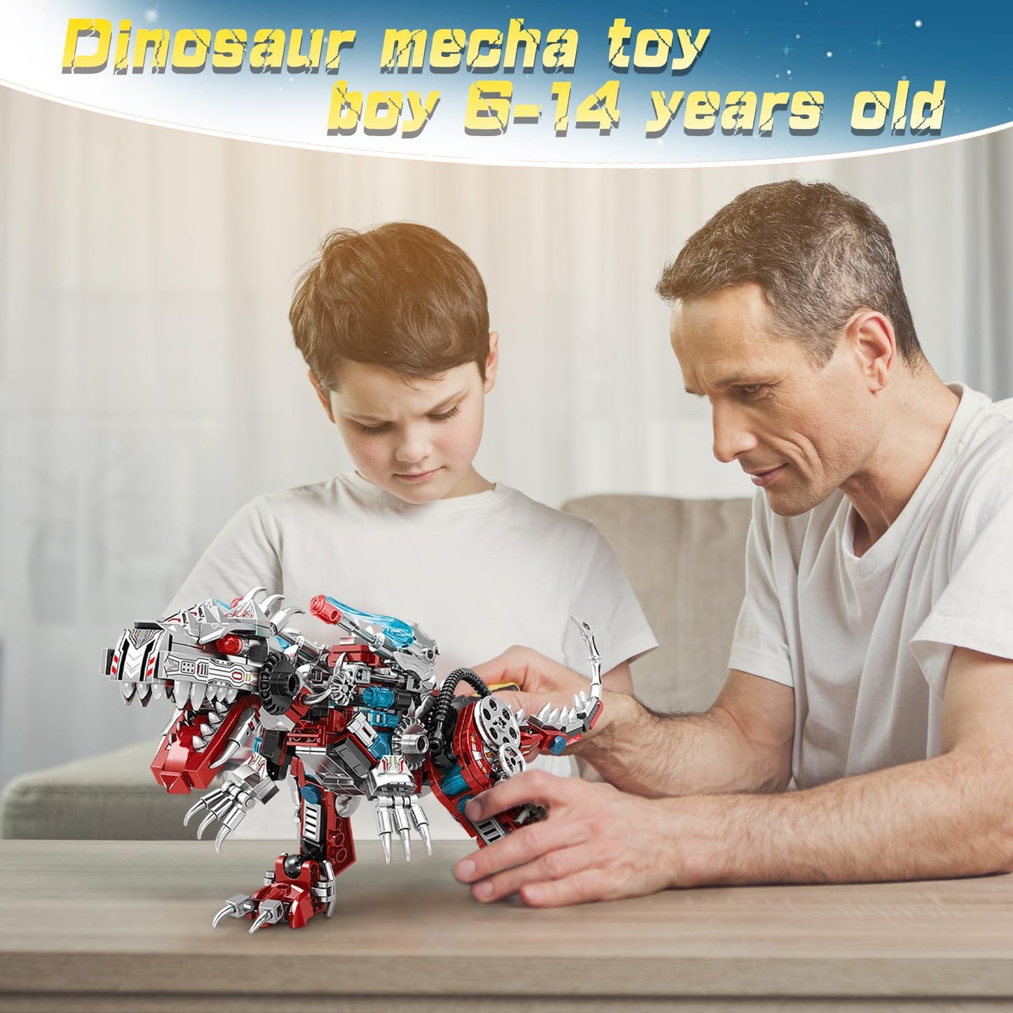 BDXEJV STEM 2 in 1 Dinosaurs Building Kits 422PCS, Compatible with Normal Dinosaurs Bricks, Toys for Kids Age 6-10 Year Old, Educational Building Sets Best Gifts for Boy 6-10