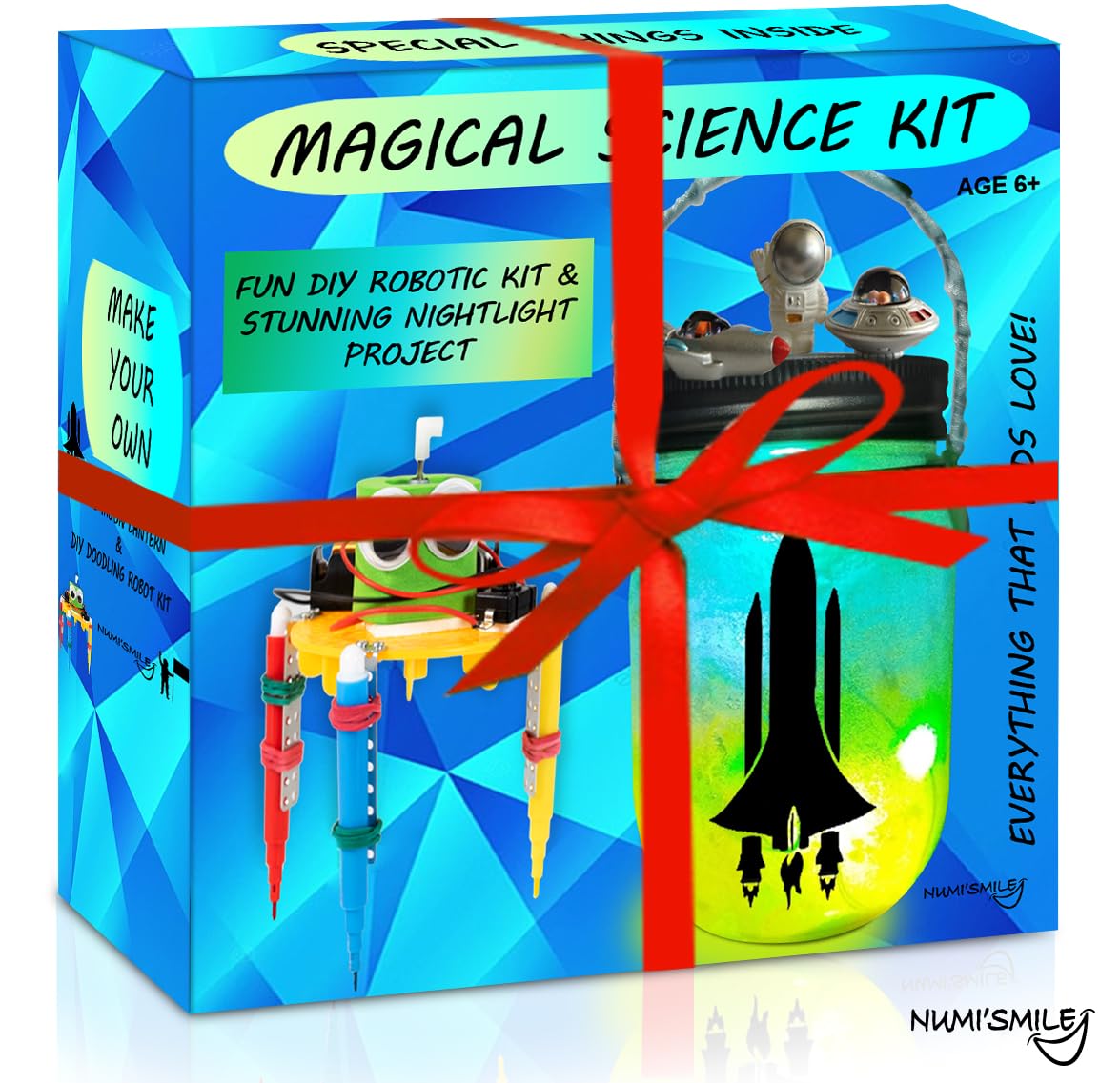 Make Your Own Space Night Light & DIY Robotic Kit, Arts and Crafts for Boys & Girls Ages 5 6 7 8 9 10 11 12 Years Old, Kids Crafts & STEM Projects, Best Birthday Present for Boys