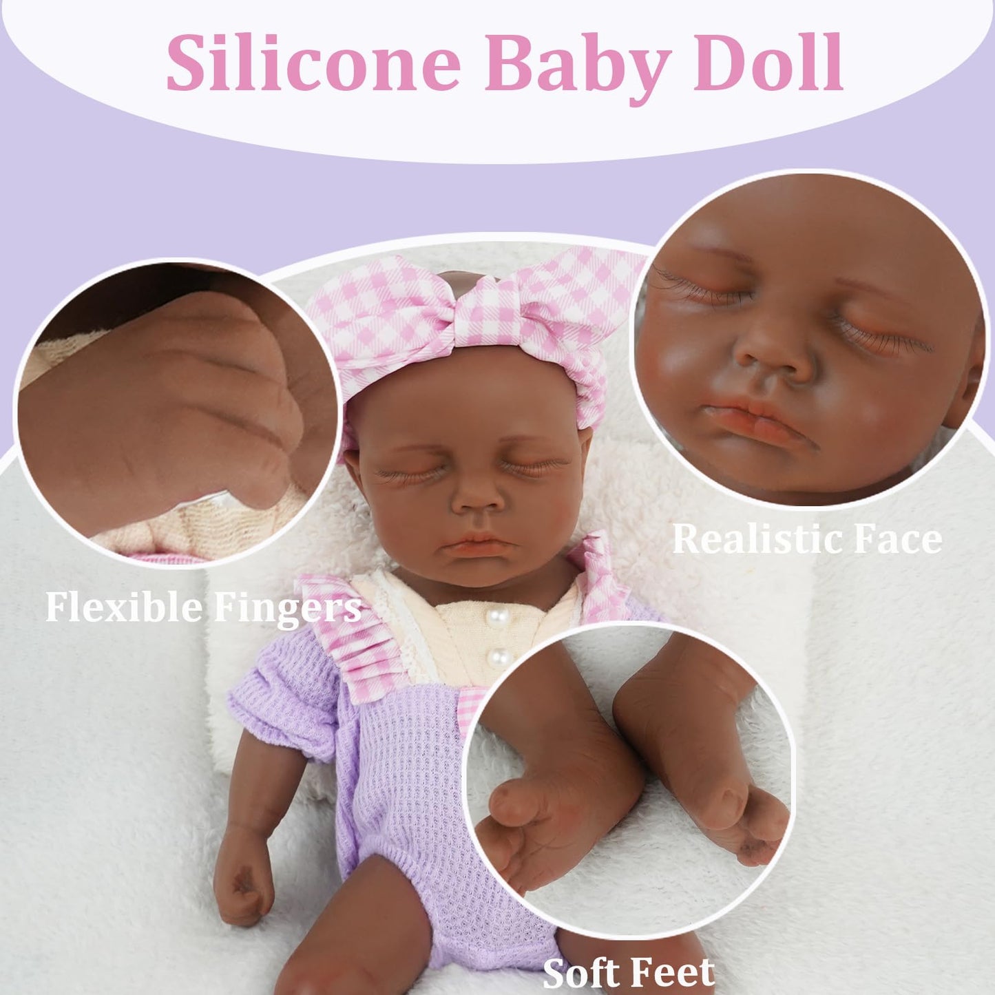 MEIVCOS 12 in Full Silicone Reborn Baby Dolls, 1:1 Lifelike Newborn Dolls Non Vinyl Realistic Reborn Toddler Dolls Boy Washable Sleeping Doll
